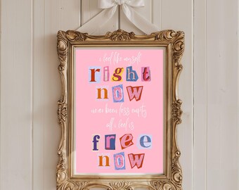 Right Now x Free Now Gracie Abrams Digital ePrint Pink Good Riddance The Secret of Us