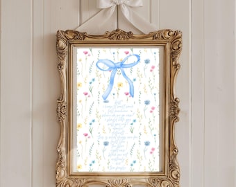 Gracie Abrams Good Riddance Album Tracklists Floral Coquette Cottagecore Aesthetic Print