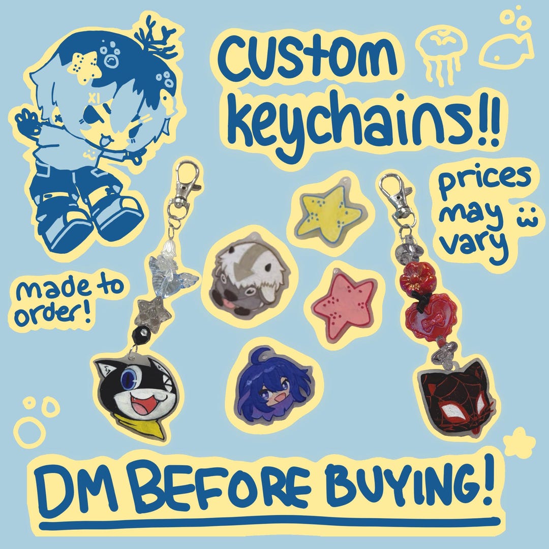 Sml Keychains Custom Keychains!! // !! DM BEFORE BUYING !! // Premade Designs ...
