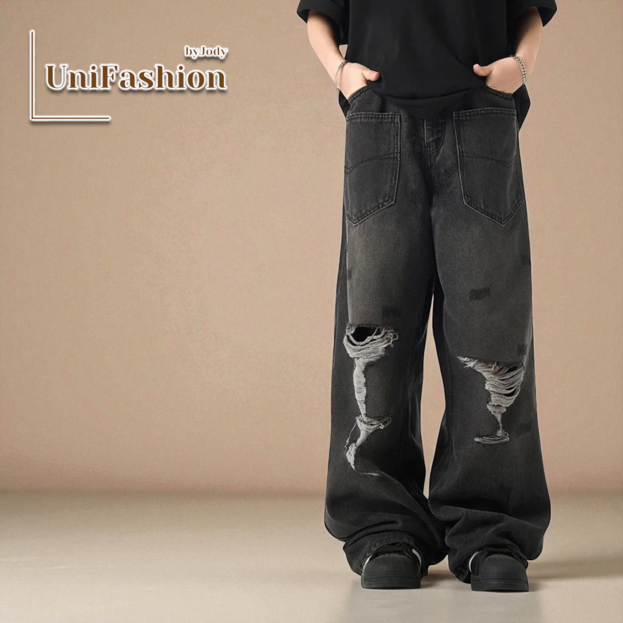 Pocket Jeans Cargo Pants Trendy Jeans For Girls Baggy Denim