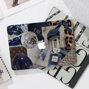 Blue Collage Macbook Pro 13 inch Case | Hard Laptop Case for Macbook Air 13/11 Pro 13/14/15/16 2023 2024 M2 2025 | Laptop Case Cover