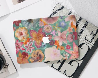 Retro Flower Collage Macbook Pro 13 inch Case | Hard Laptop Case for Macbook Air 13/11 Pro 13/14/15/16 2023 2024 M2 2025 | Laptop Case Cover