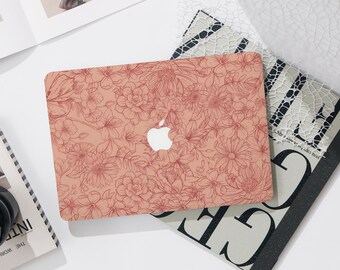 Vintage Flowers Macbook Pro 13 inch Case | Hard Laptop Case for Macbook Air 13/11 Pro 13/14/15/16 2023 2024 M2 2025 | Laptop Case Cover