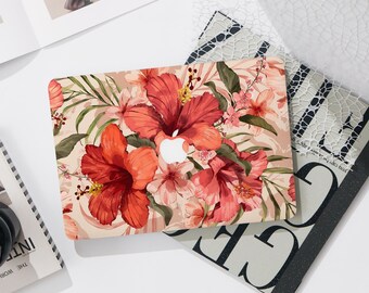 Hibiscus Flower Macbook Pro 13 inch Case | Hard Laptop Case for Macbook Air 13/11 Pro 13/14/15/16 2023 2024 M2 2025 | Laptop Case Cover