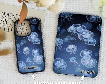 Cute Jellyfish Personalised Case Cover for Kindle Paperwhite 1/2/3/4, Kindle 11th Generation 2024 Case, Case For iPhone 16 15 14 13 Pro/Max
