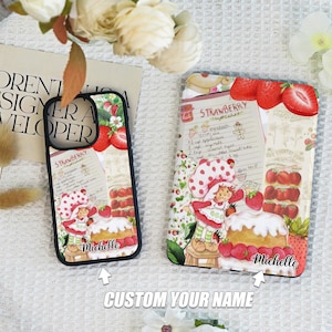 Aardbei Cartoon Collage Nieuwe Kindle Paperwhite12/11/10 Case voor Kindle Paperwhite 6,8'' 7", case voor iPhone 16 15 14 13 Pro/Max/Plus