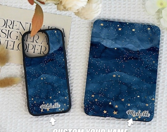 Dark Blue Star Pattern Personalised Case Cover for Kindle Paperwhite 2/3/4,Kindle 11th Generation 2024 Case,Case For iPhone 16 15 14 Pro/Max