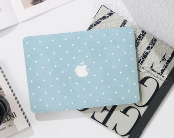 Blue Polka Dots Macbook Pro 13 inch Case | Hard Laptop Case for Macbook Air 13/11 Pro 13/14/15/16 2023 2024 M2 2025 | Laptop Case Cover