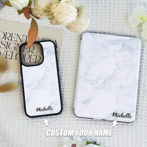 White Marble Stripes Kindle Case Cover For Kindle Colorsoft,Kindle Case With Auto Wake,Case For iPhone 16 15 14 13 Pro/ Max/ Plus