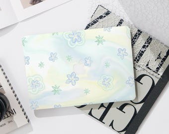 Misty Mint Flowers Macbook Pro 13 inch Case | Hard Laptop Case for Macbook Air 13/11 Pro 13/14/15/16 2023 2024 M2 2025 | Laptop Case Cover