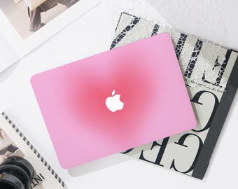Pink Heart Gradient Macbook Pro 13 inch Case | Hard Laptop Case for Macbook Air 13/11 Pro 13/14/15/16 2023 2024 M2 2025 | Laptop Case Cover