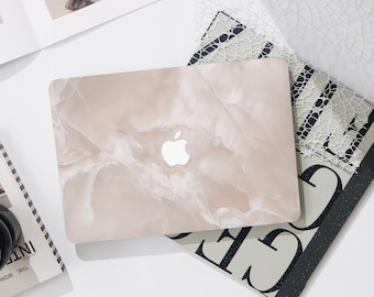 Funda rígida para MacBook Pro de 13 pulgadas color mármol claro / Funda para portátil compatible con MacBook Air 13/11, Pro 13/14/15/16 (2023, 2024, M2, 2025) / Carcasa para portátil