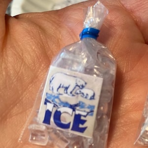 Miniature bag of ice