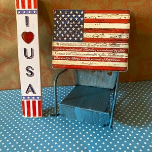 Miniature flag sign