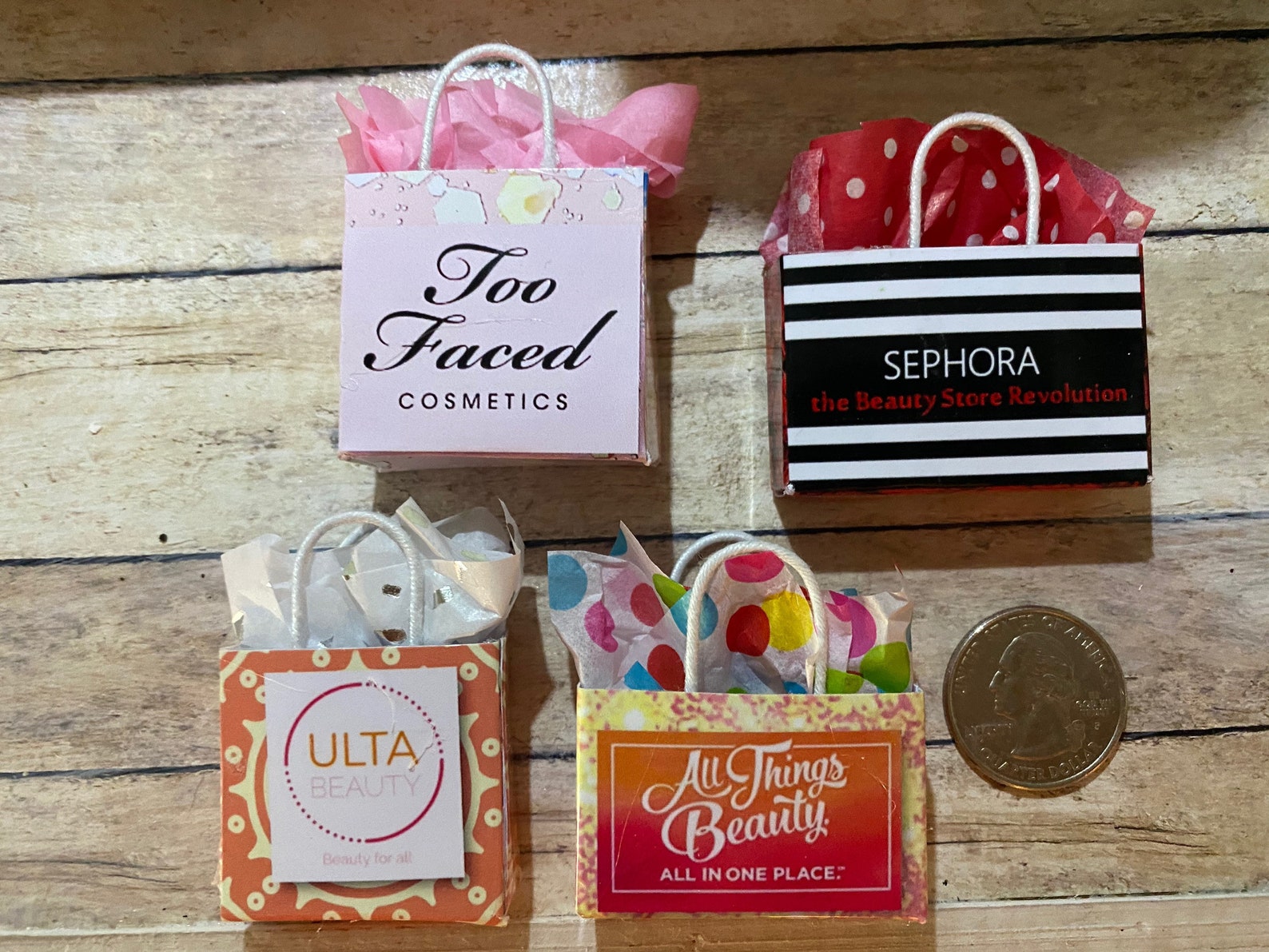 Miniature Shopping bags Etsy