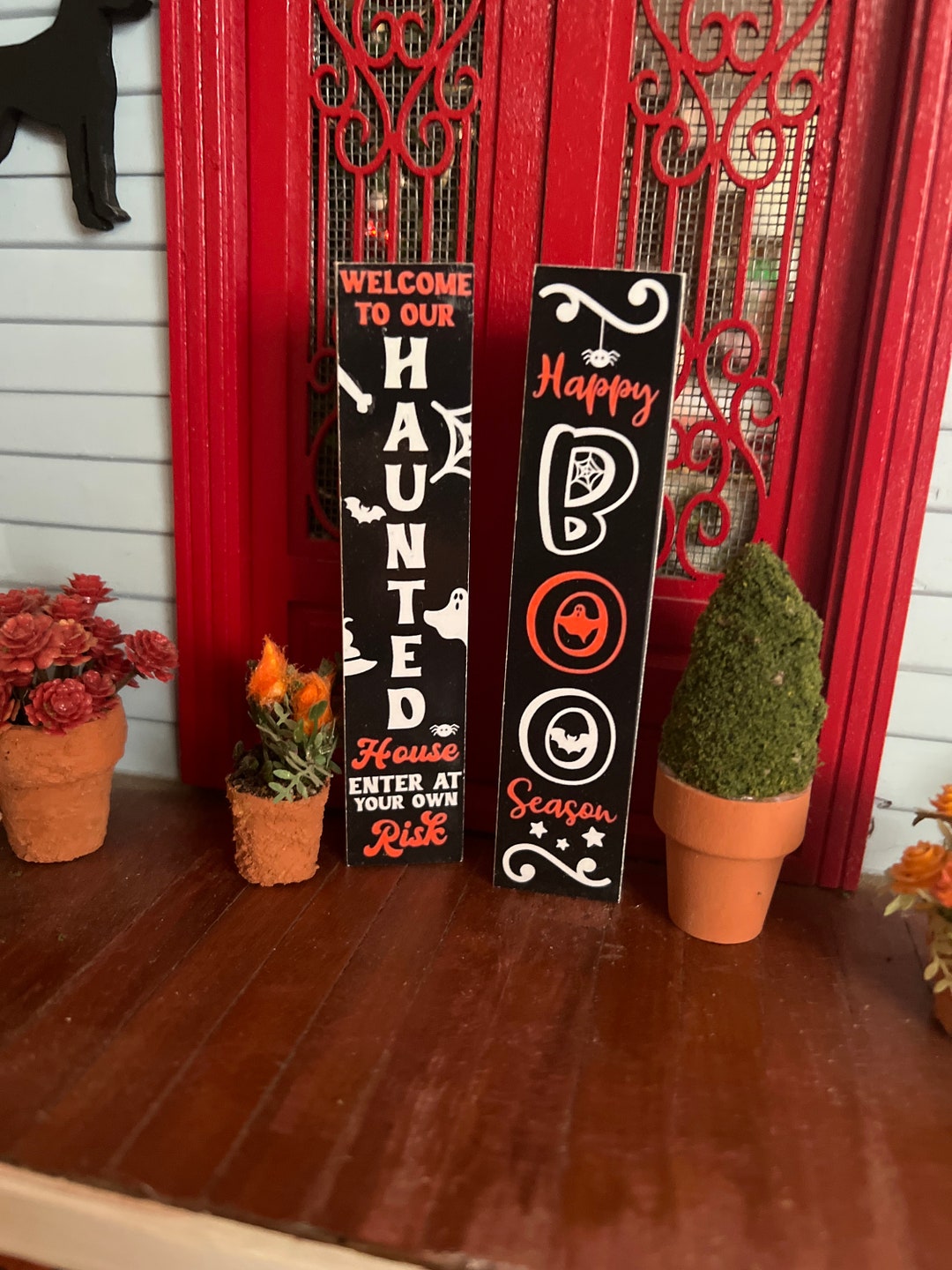 Miniature Halloween Porch Signs Etsy