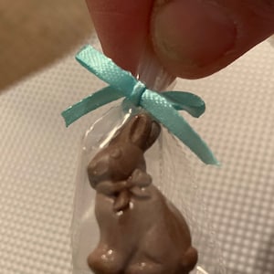 Miniature chocolate Easter bunnies 1:6 scale
