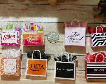 Miniature shopping bag sets