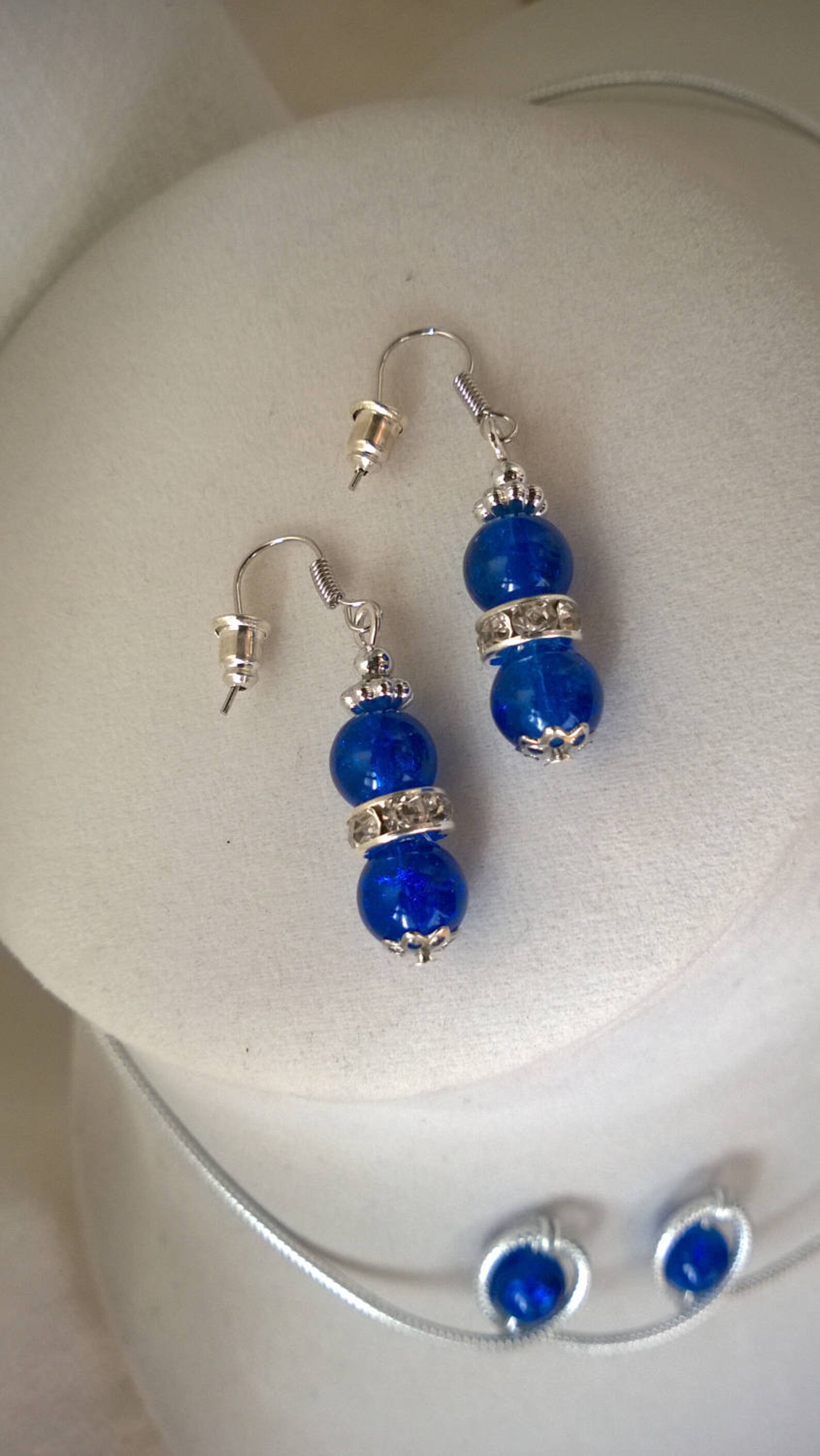 BRIDAL JEWELRY SET Royal Blue Jewelry Set Wedding Jewelry Etsy