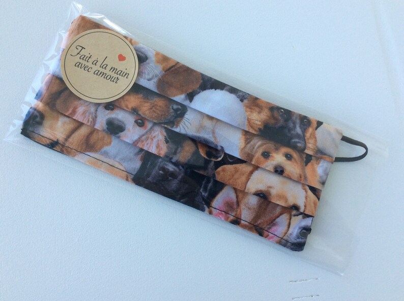 DOGS FACE MASK Masque Québec Canada face masks Reversible Etsy