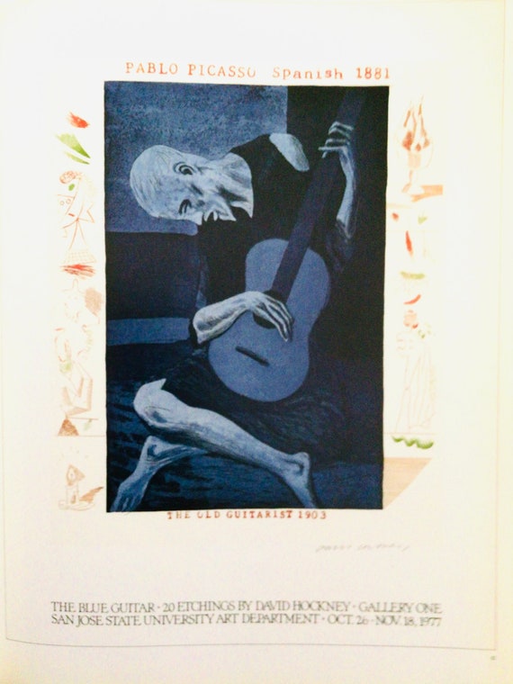 The Blue Guitar by David Hockney