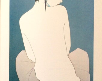 Vintage Colorplate by Patrick Nagel, Playboy Thirtieth Anniversary (mature content), 1985 Book Page, 8.75 x 12 in. Unframed