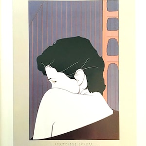 Vintage Colorplate by Patrick Nagel,(mature content), 1985 Book Page, 8.75 x 12 in. Unframed