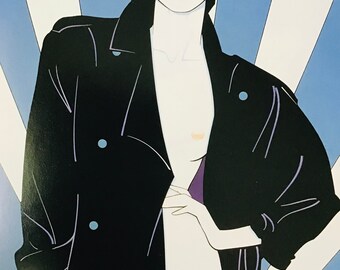 ナゲル Nagel Patrick Nagel 2枚セット ヴィンテージ 年代物 Vintage Colorplate by Patrick Nagel, Untitled,(mature