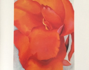 Georgia O’Keeffe, Red Canna, 1925, Flower Print,  Book Page Print for Framing