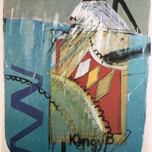 David Hockney, KINGY B., Small Vintage Reproduction for Framing, Book Print, Wall Art, Unframed
