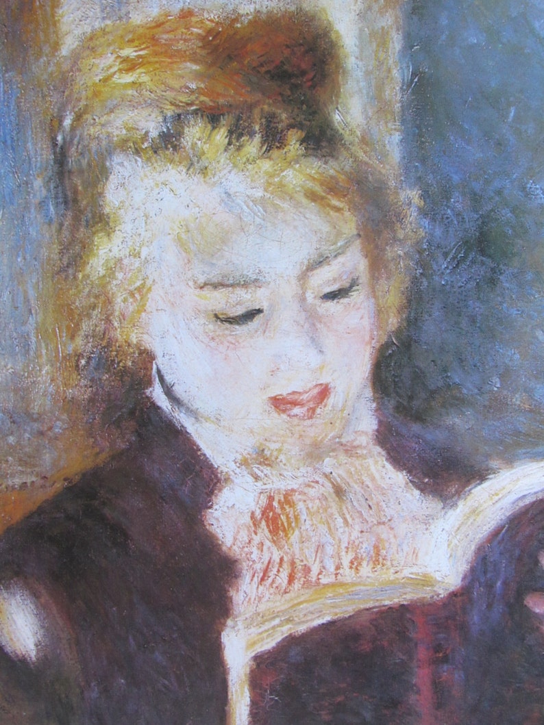 Resultado de imagem para girl reading a book renoir