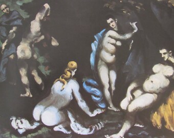 Mature Content/Paul Cezanne, The Temptation of St. Anthony, Color Plate of 1870 Oil on Canvas, Unframed Fine Art Book Page Print