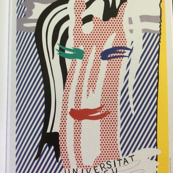 Roy Lichtenstein, Universitat Pompeo, Poster Print, Book Page Print for Framing, modern Art, Pop Art