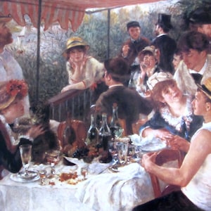 Pierre-Auguste Renoir, Lunch of the Boating Party, Vintage Book Page of an 1879  Oil on Canvas, Unframed Fine Art Print, 12.75 x 9.25 in