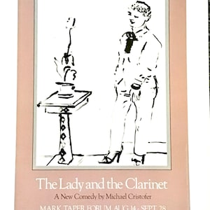 David Hockney, The LADY and the CLARINET, 10 x 14 in Vintage Reproduction for Framing