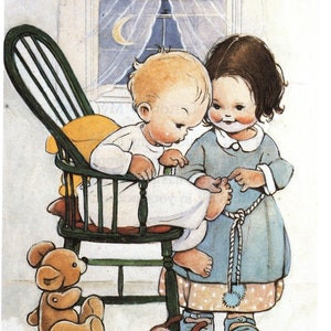Mabel Lucie Attwell, Childrens Print, Vintage Bookplate, Book Page Print, Nursery Print, Baby Gift, Unframed Book Print