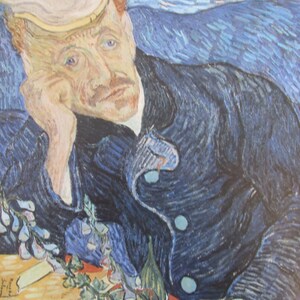 Van Gogh- Fine Art Print, Portrait of Dr Gachet, 8 x 10 in, Color Plate, Book Print