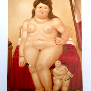 Fernando Botero, Venus/Still Life, 2 Sided Book Print For Framing, Naive Art, Whimsical Prints, Wall Decor