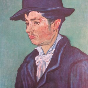 Van Gogh- Fine Art Print, Portrait of ARMAND ROULIN, 8 x 10 in, Color Plate, Book Print
