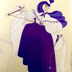 エルテ、ERTE Erté 1984 Original Vintage Large 2-sided Print – Art Deco