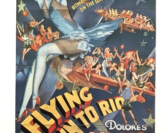 Delores Del Rio in Flying to Rio, Reproduction Movie Poster, Book Print to be Framed