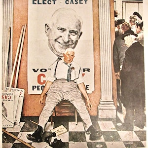 BEFORE and AFTER/Norman Rockwell Post Cover Print/November 8, 1958/Unframed Book Print/11.5 x 15 in