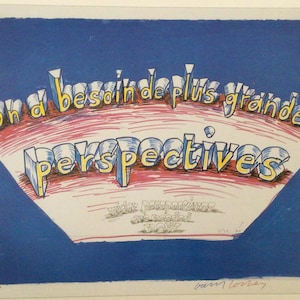 David Hockney, PERSPECTIVES, 10 x 14 in Vintage Reproduction for Framing, Poster Print