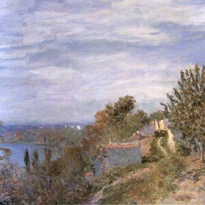 Alfred Sisley, Path in a Garden at By, May Morning, 1881 Color Plate of  Oil on Canvas, Unframed Fine Art Print, Vintage Book Page