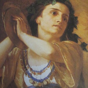Mary Cassatt-The Bacchante,1872, Color Plate/ Book Print/8 x 10 in