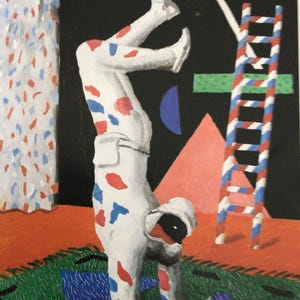 David Hockney, HARLEQUIN,  Small Vintage Reproduction for Framing, Book Print, Wall Art, Unframed