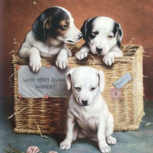 Carl Reichert, Vintage Dog Print, Bookplate Print, Unframed Art, Good for Framing, Collage, Decoupage, Mixed Media
