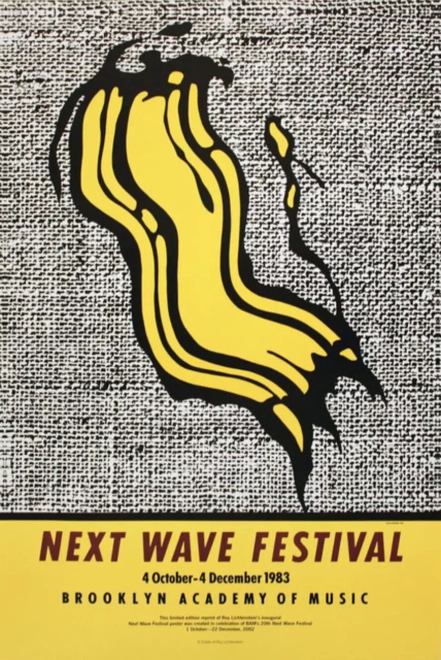 Roy Lichtenstein, Next Wave Festival, Poster Print, Book Page