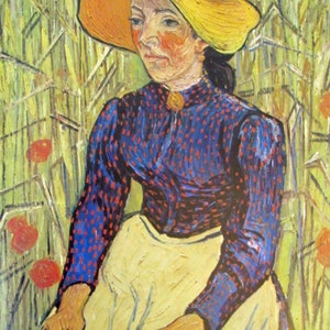 Van Gogh- Fine Art Print, PEASANT GIRL, 8 x 10 in, Color Plate, Book Print For Framing