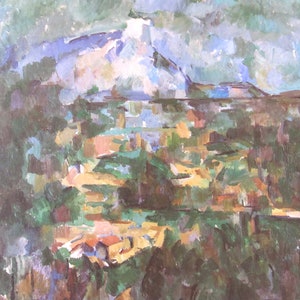 Paul Cezanne, Mont Sainte-Victoire, Color Plate of 1904 Oil on Canvas, Unframed Fine Art Print